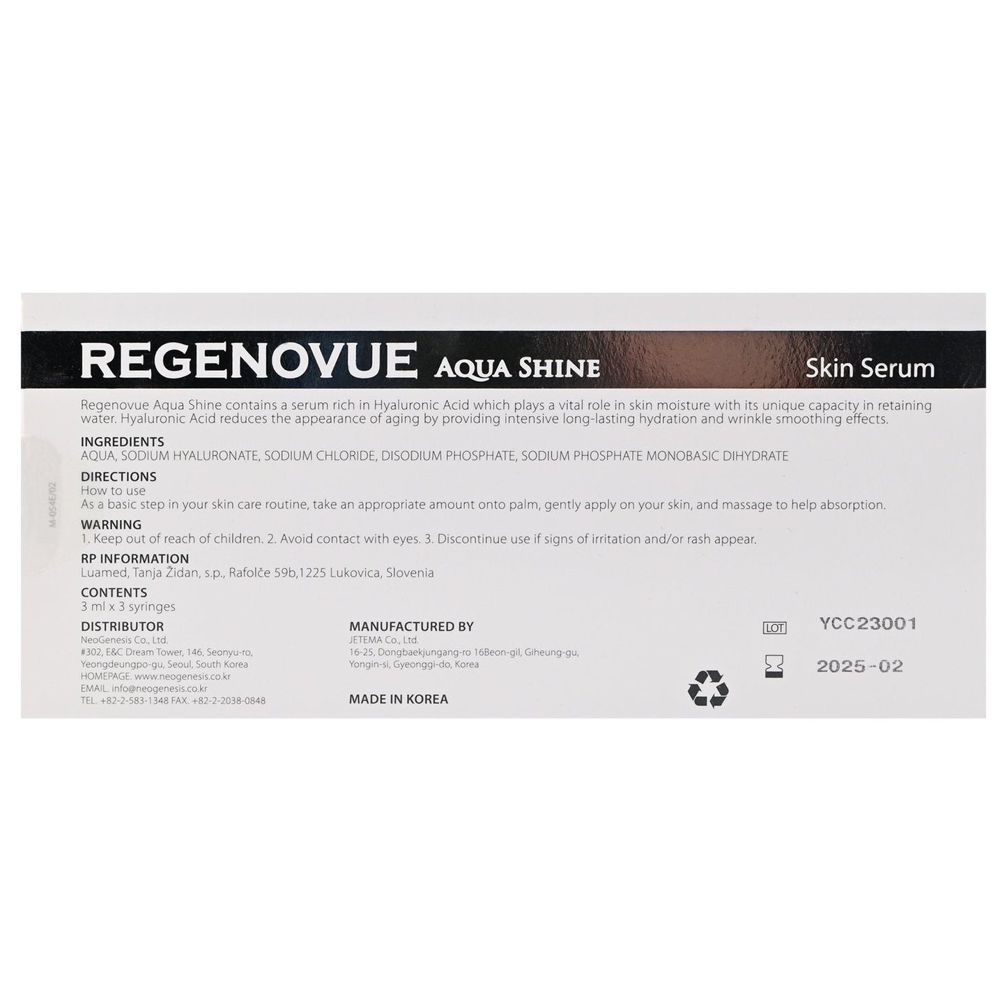 Regenovue Aqua Shine - Mesoglow