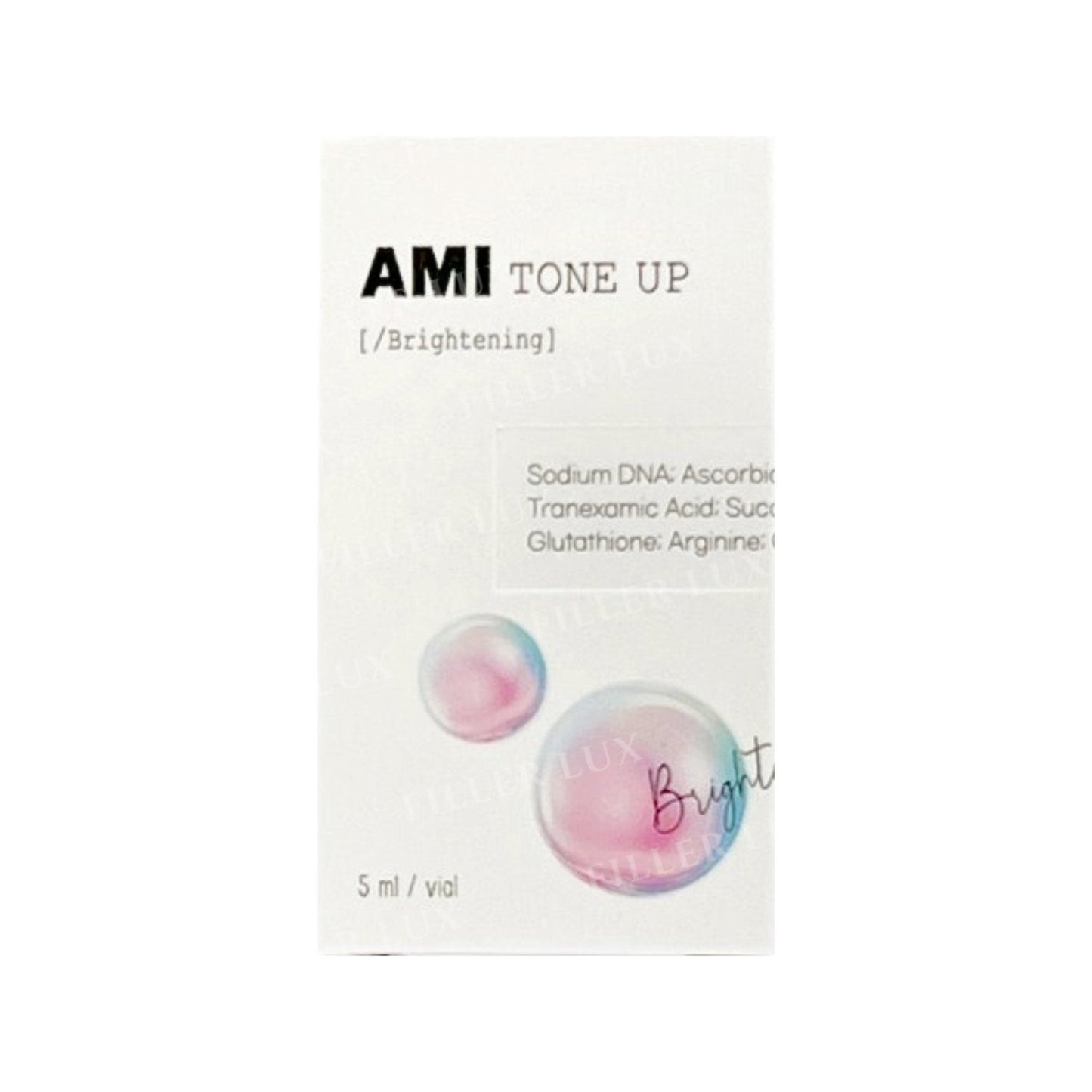 Ami Tone Up brightening cosmetic solution — product bottle on clean background.