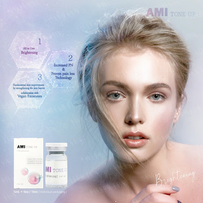 Ami Tone Up brightening skincare solution with packaging shown for visual presentation.