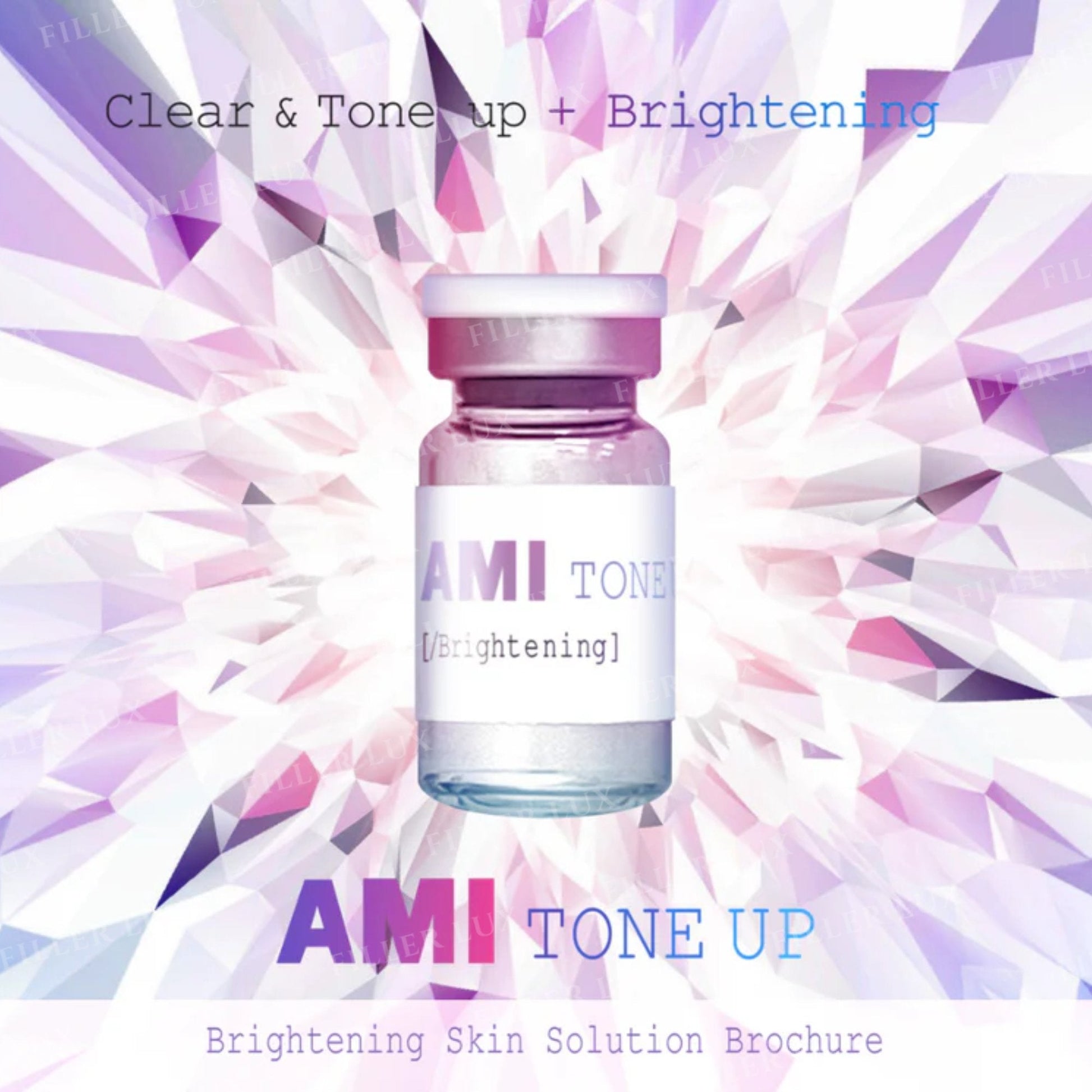 Close-up of Ami Tone Up serum texture showing lightweight brightening cosmetic formula.