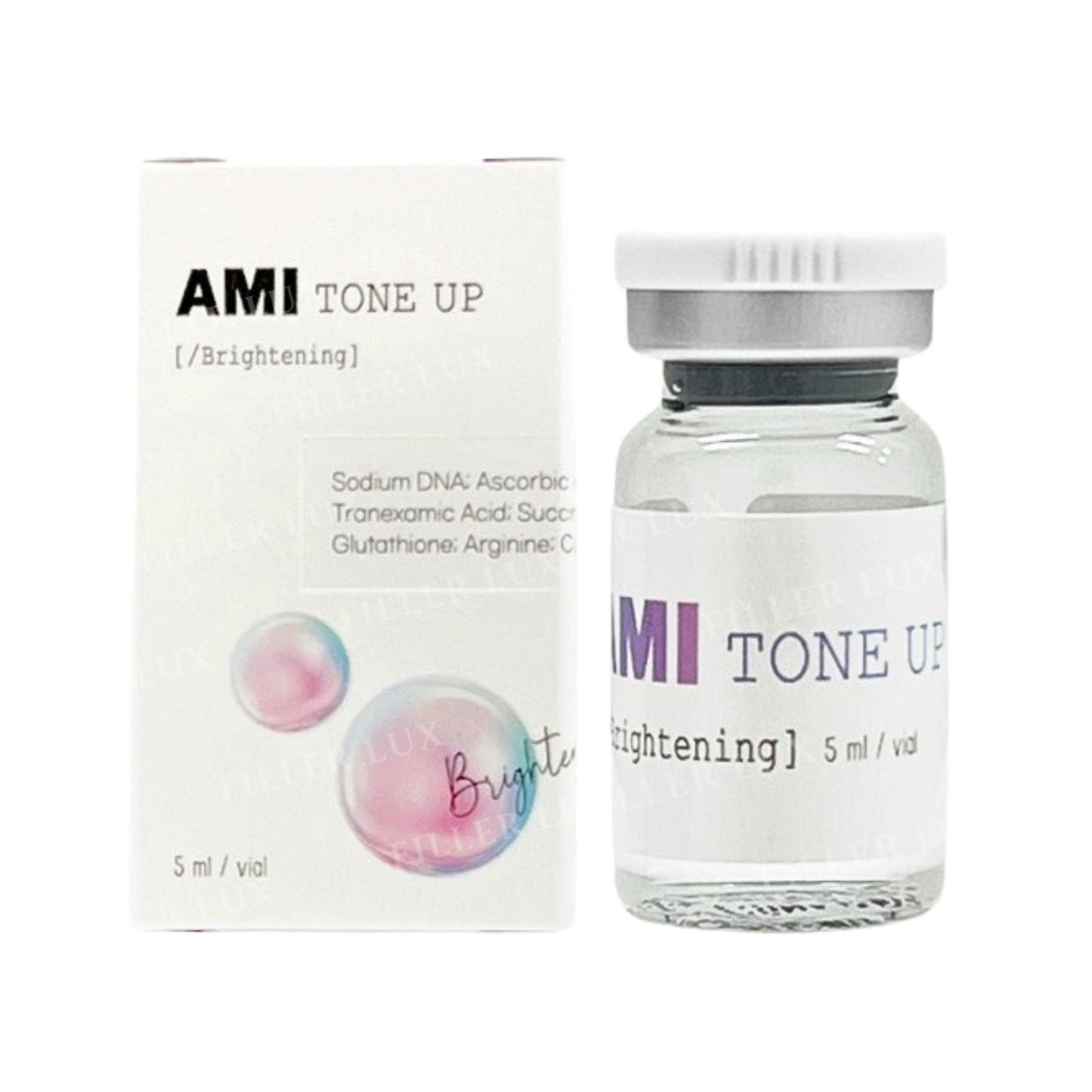 Ami Tone Up brightening solution designed for face, underarms, knees and body areas.