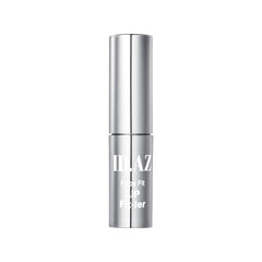 Silver cosmetic bottle with 'ILIA' branding on a white background