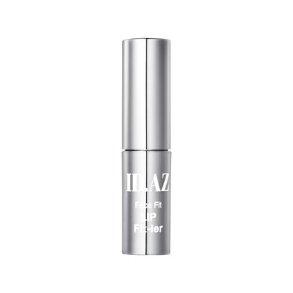 Silver cosmetic bottle with 'ILIA' branding on a white background