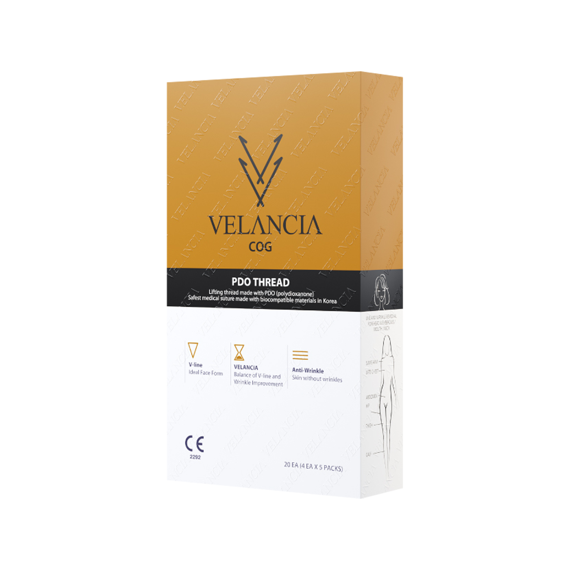 Velancia PDO COG 360 4D 19G W Cannula 60 mm - Mesoglow