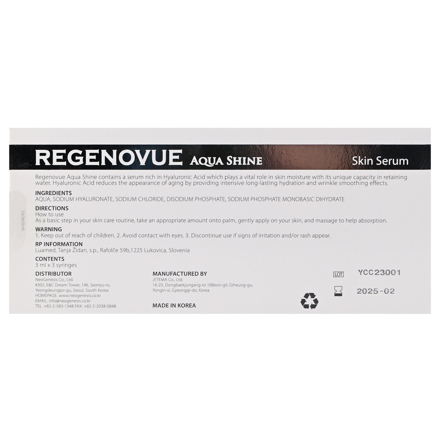 Regenovue Aqua Shine - Mesoglow